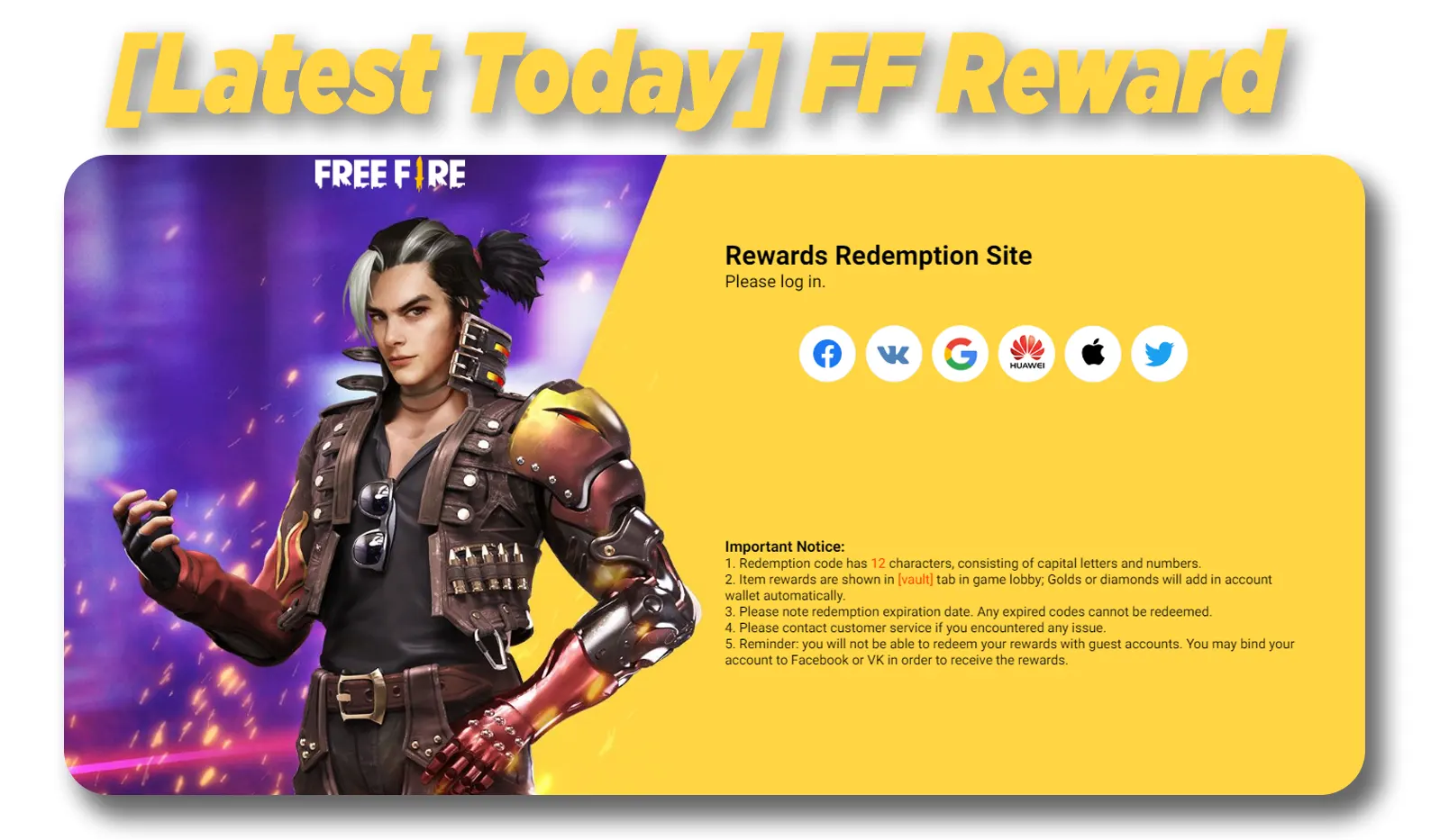 Code redeem ff